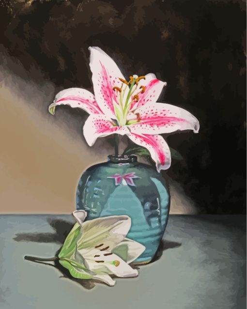 Lilies In A Vase paint by numbers