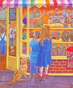 Lolipop Candy Shop paint by numbers