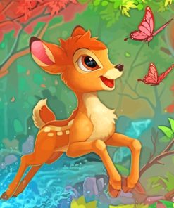 Little Bambi Deer paint by numbers