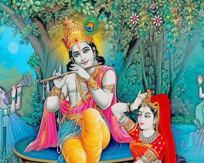 Lord Krishna paint by numbers