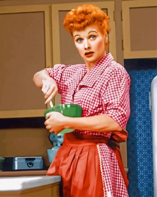 Lucille Ball Cooking paint by numbers