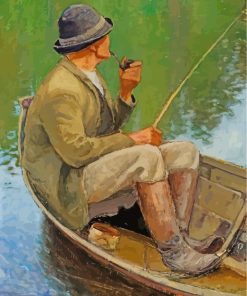 Man Fishing Art paint by numbers
