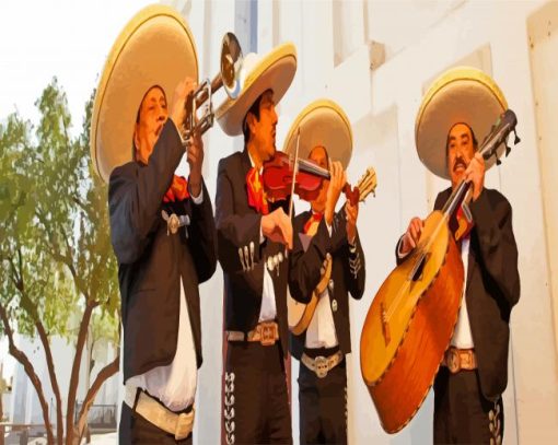 Mariachi Band paint by numbers