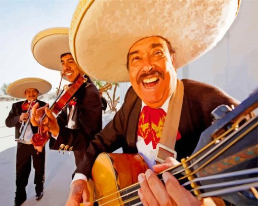 Mariachi Band paint by numbers
