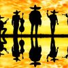 Mariachi Silhouette paint by numbers