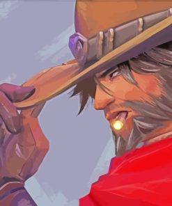 McCree Overwatch Character paint by numbers