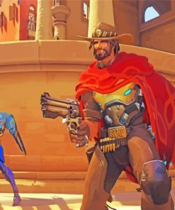 McCree Overwatch Game paint by numbers