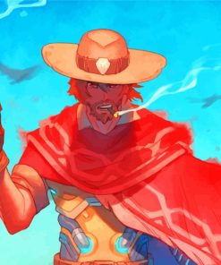 McCree Overwatch Video Game paint by numbers