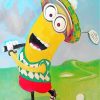 Minion Golfer paint by numbers