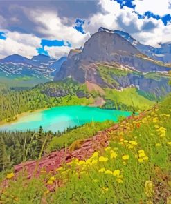 Montana Nature Scenery paint by numbers