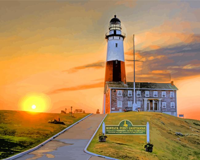 Montauk Lighthouse Meseum paint by numbers
