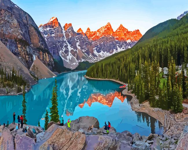Moraine Lake Canada paint by numbers