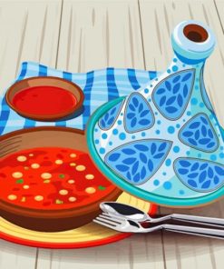 Tasty Moroccan Tagine paint by numbers