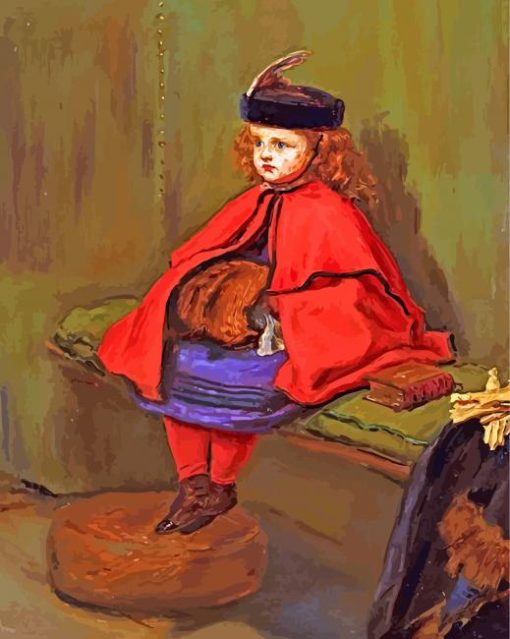 My First Sermon By Millais paint by numbers