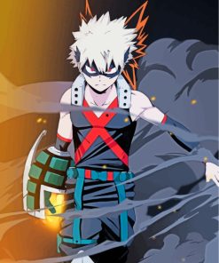 Bakugou From My Hero Academia paint by numbers