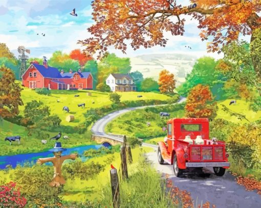 Nature Scene Countryside paint by numbers