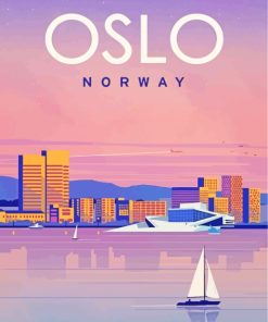 Norway Oslo Poster paint by numbers