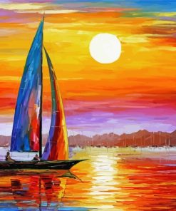 Ocean Sailboat paint by numbers