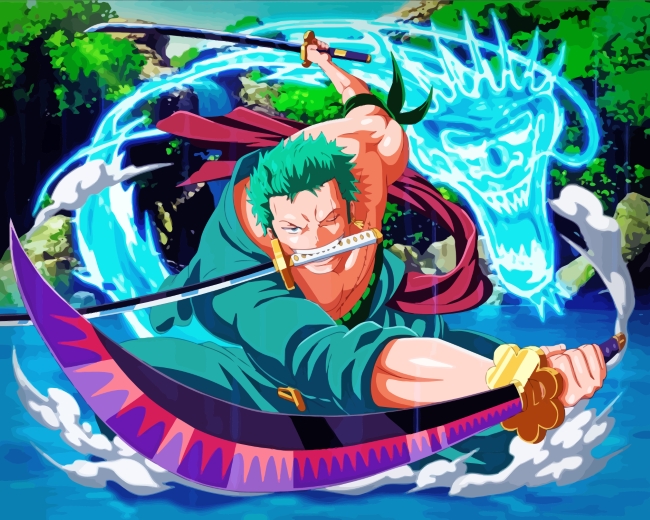 One Piece Roronoa Zoro - Paint By Number - Paint by Numbers for Sale