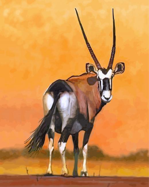 Oryx Bull paint by numbers