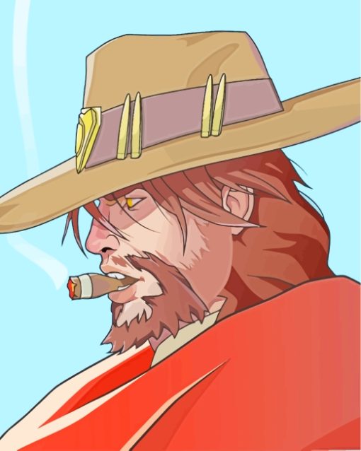 Overwatch McCree Art paint by numbers