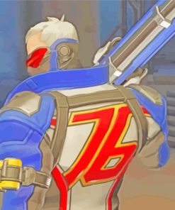Overwatch Soldier 76 paint by numbers