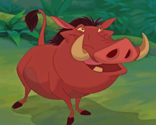 Pumbaa The Lion King Disney paint by numbers