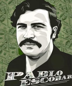 Pablo Escobar Art Illustration paint by numbers