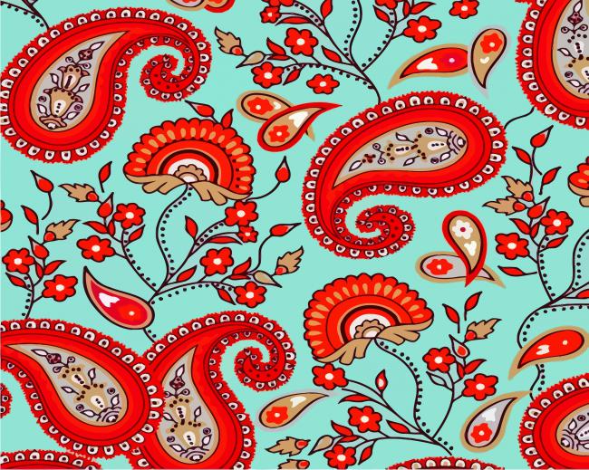 Paisley Art paint by numbers