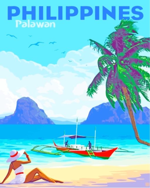 Palawan Philippines Poster paint by numbers