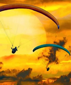 Paragliding paint by numbers