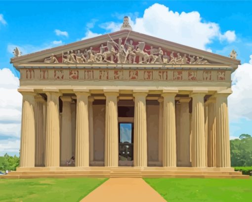 The Parthenon Nashville paint by numbers