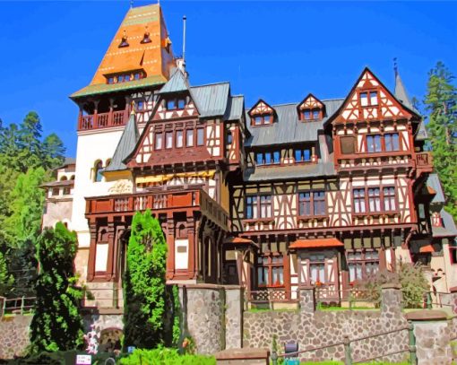 Pelisor Castle In Sinaia paint by numbers