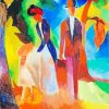 People On The Blue Lake Macke paint by numbers