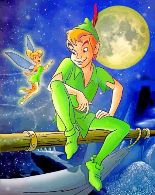 Peter Pan and Tinkerbell paint by numbers