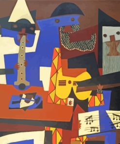 Picasso The Three Musicians Cubism paint by numbers