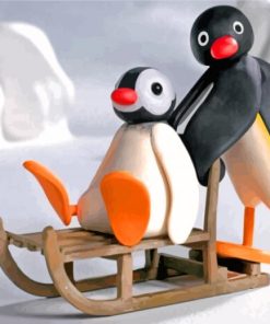 Pingu and His Friends paint by numbers