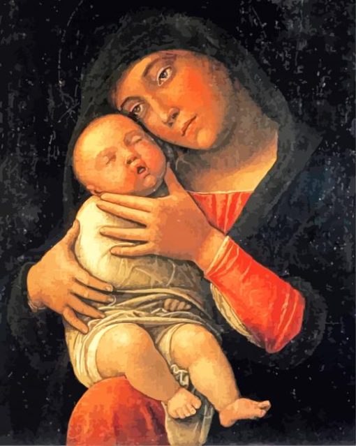 Poldi Pezzoli Madonna By Mantegna paint by numbers