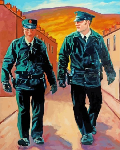Police Men Art paint by numbers