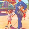 Policeman And Little Girl paint by numbers