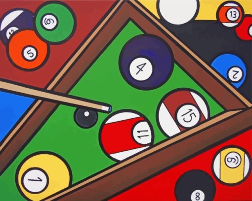 Pool Balls Billiard paint by numbers