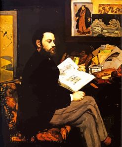 Portrait Of Emile Zola By Manet paint by numbers