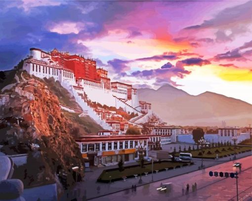 Potala Palace Lhasa China paint by numbers