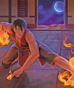 Prince Zuko Fire Anime paint by numbers