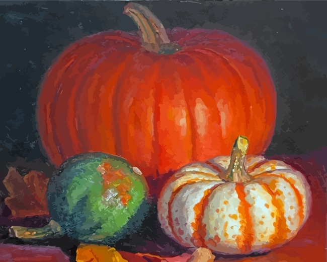 Pumpkins Still Life paint by numbers