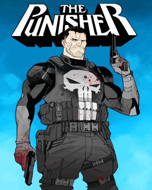 The Punisher Movie Poster paint by numbers
