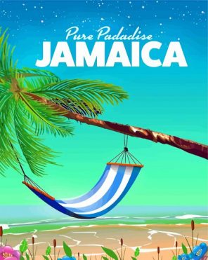 Pure Paradise Jamaica Poster paint by numbers