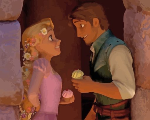 Couple Rapunzel And Flynn Rider paint by numbers