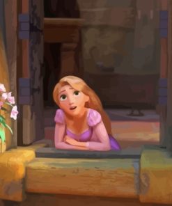 Cute Rapunzel Tangled paint by numbers