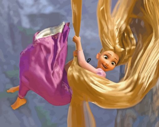 Aesthetic Rapunzel Tangled paint by numbers